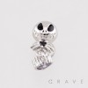 HALLOWEEN JACK SKELLINGTON LANTERN PUMPKIN KING 316L SURGICAL STEEL THREADLESS PUSH-PIN LABRET SET